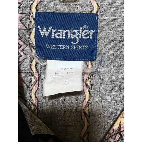 Vintage Wrangler Brushpopper Shirt 3X Short Sleeves Snap Closure Western - Picture 6 of 6
